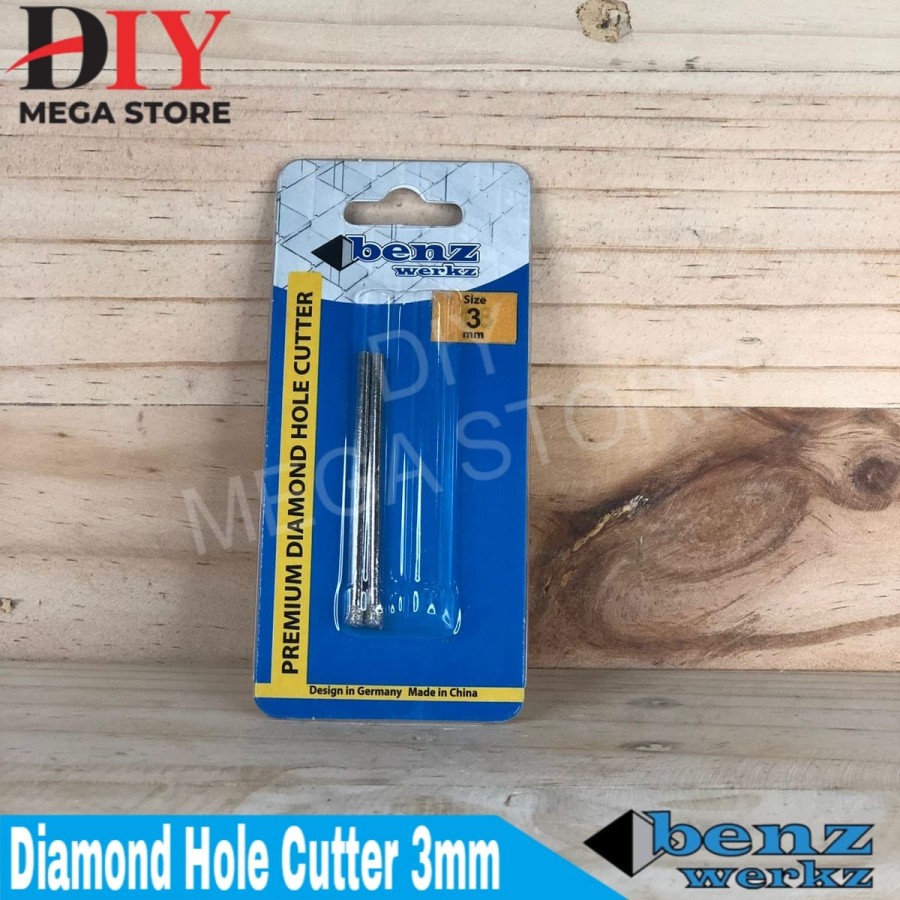 Diamond hole cutter 3mm mata bor kaca mata bor intan 3 mm benz werkz