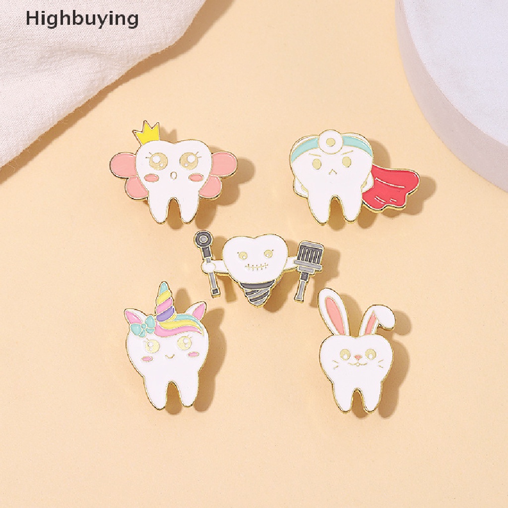 Hbid Kesehatan Mulut Enamel Pin Gigi Bros Logam Lencana Pin Kartun Aksesoris Lapel Lencana Kreatif Pin Pakaian Tas Dekorasi Perhiasan Glory