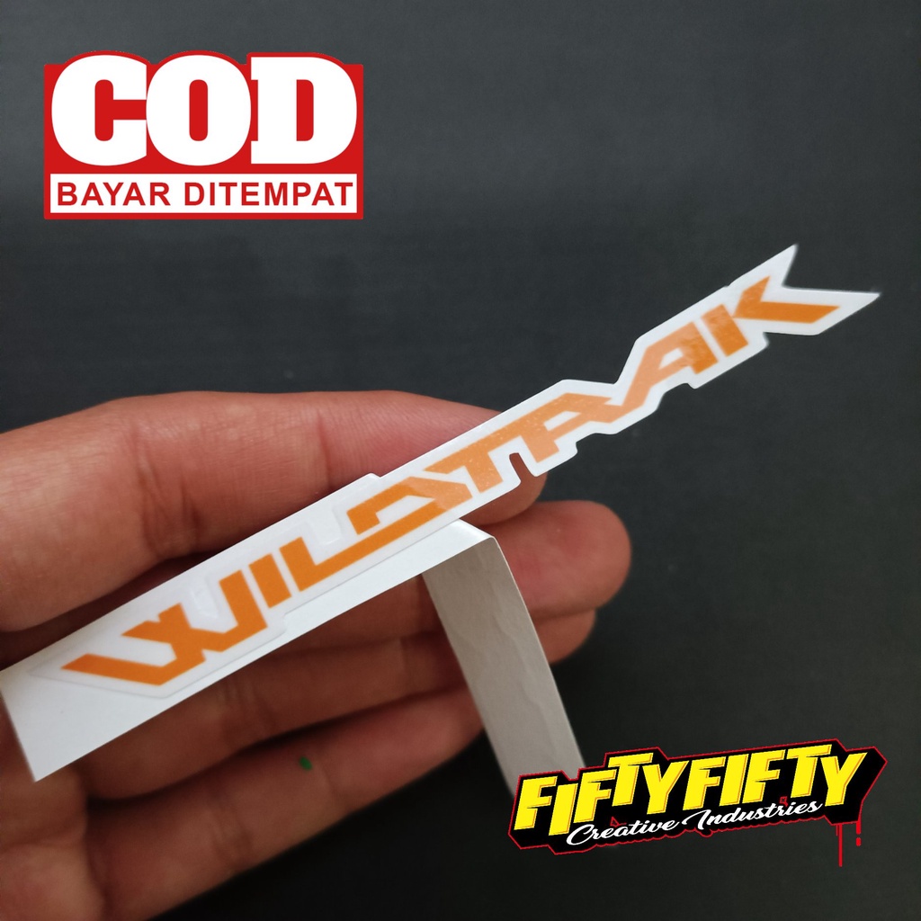 Stiker Print Cut WILDTRAK Stiker Printing Laminasi Glossy Stiker Motor Mobil Helm Sudah Membentuk Pola Desain