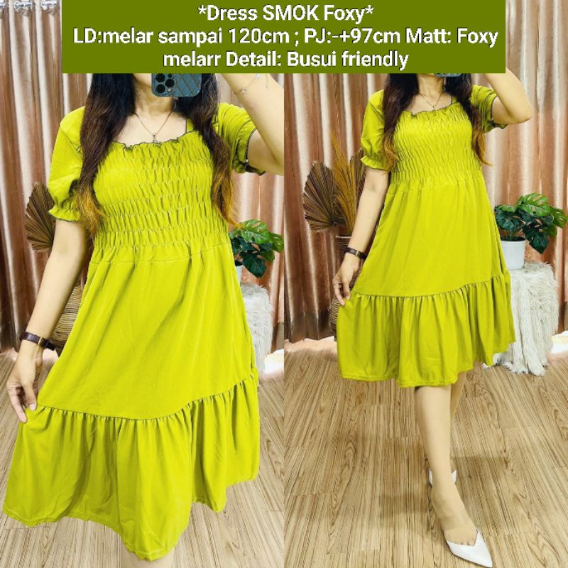 Daster Dress Kerut Tabita Foxy Melar Polos Rempel Cantik / Dress Foxy / Dress Foxy Susun / Dress Foxy Canda / Dress Foxy Busui / Daster Foxy / Daster Foxy murah / Daster Foxy susun