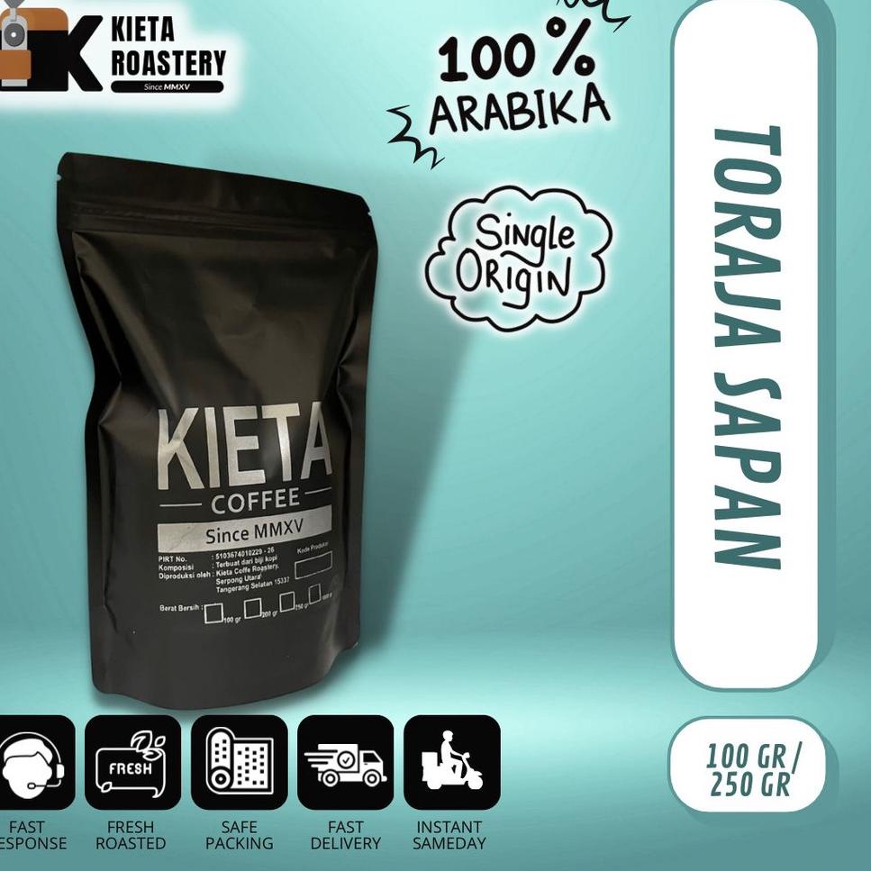 

☚ Biji Kopi Arabika Toraja Premium 250gr kieta coffee ☈