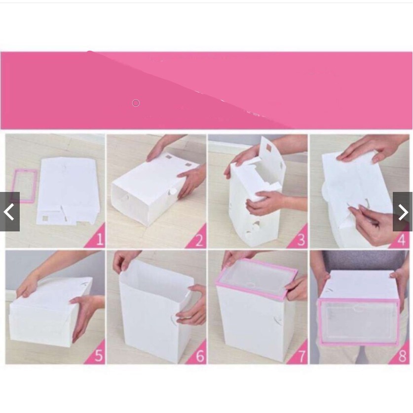 (1PCS) Kotak Sepatu Tempat Penyimpanan Sandal Shoe Storage Box Sepatu Frame