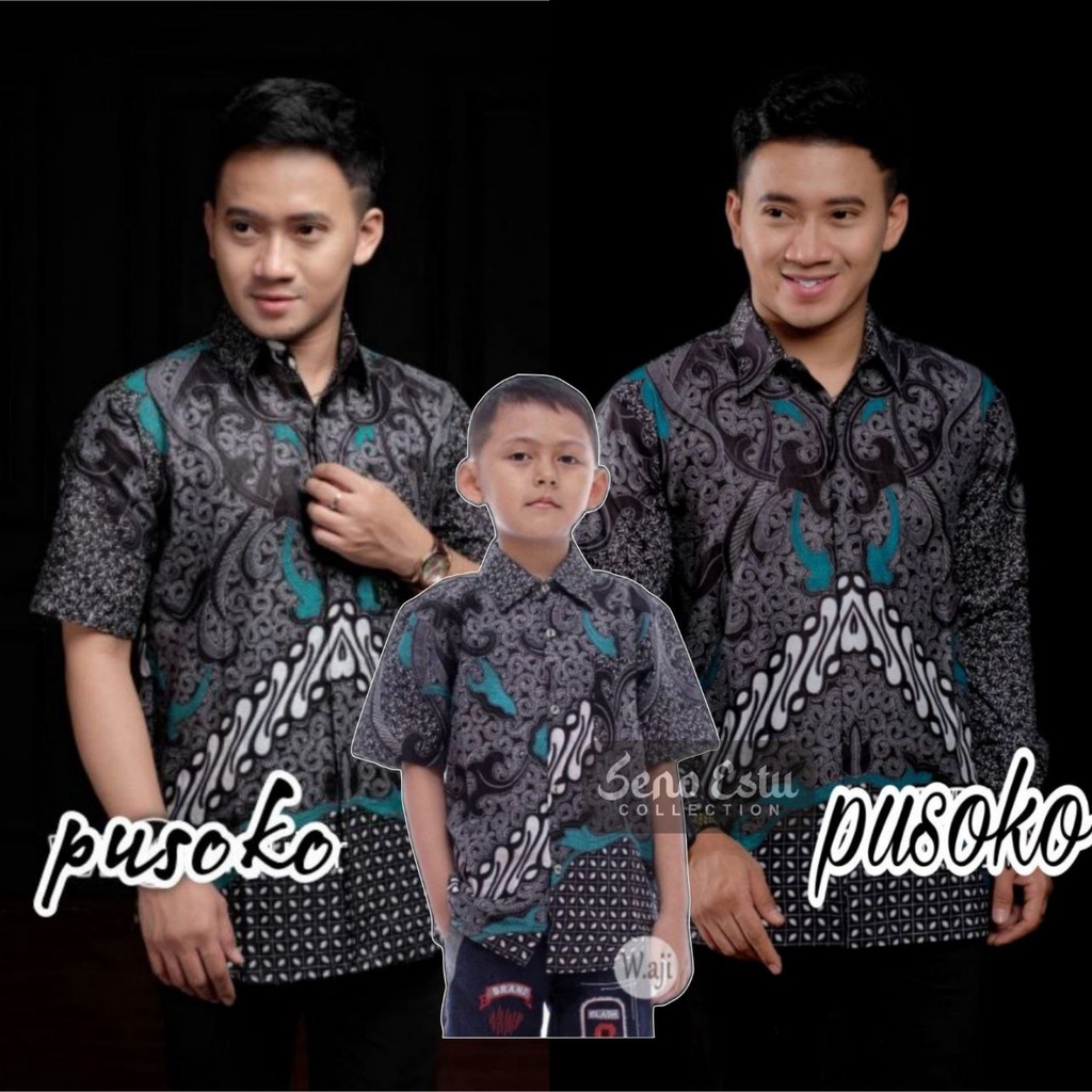 Batik Couple Ayah Dan Anak Laki Laki Modern/kemeja batik pria lengan panjang/Batik pria lengan panjang/Batik pria Lengan pendek/Batik anak laki laki/kemeja batik anak laki laki modern