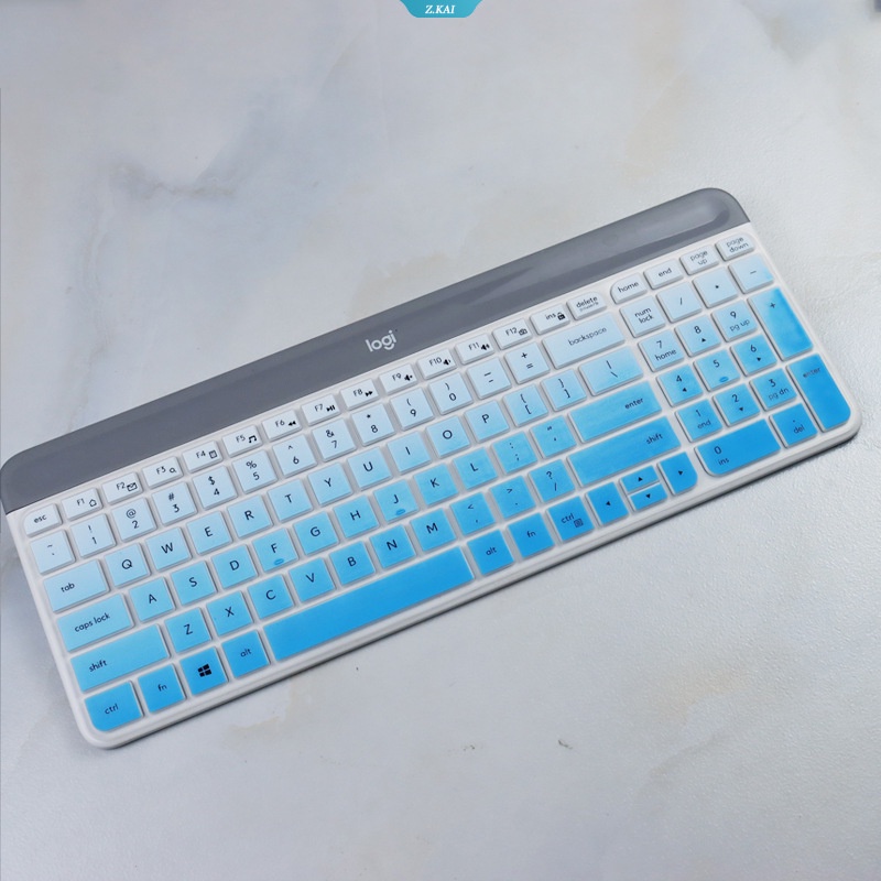 1pc Cover Keyboard 15.6-inch Laptop Silikon Perlindungan Kulit Logitech MK470 K580 Keyboard Nirkabel Ramping Silikon Tahan Debu Nirkabel Desktop Laptop Debu film [ZK]