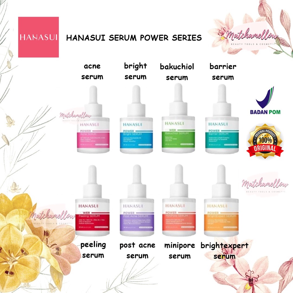 ❄️MATCHA❄️HANASUI SERUM POWER SERIES -BRIGHT BAKUCHIOL ACNE PEELING BARRIER BPOM