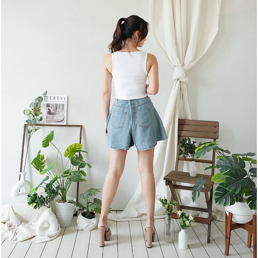 CAVALU Korean Crop Tank Top Basic Tee Crop Top 179