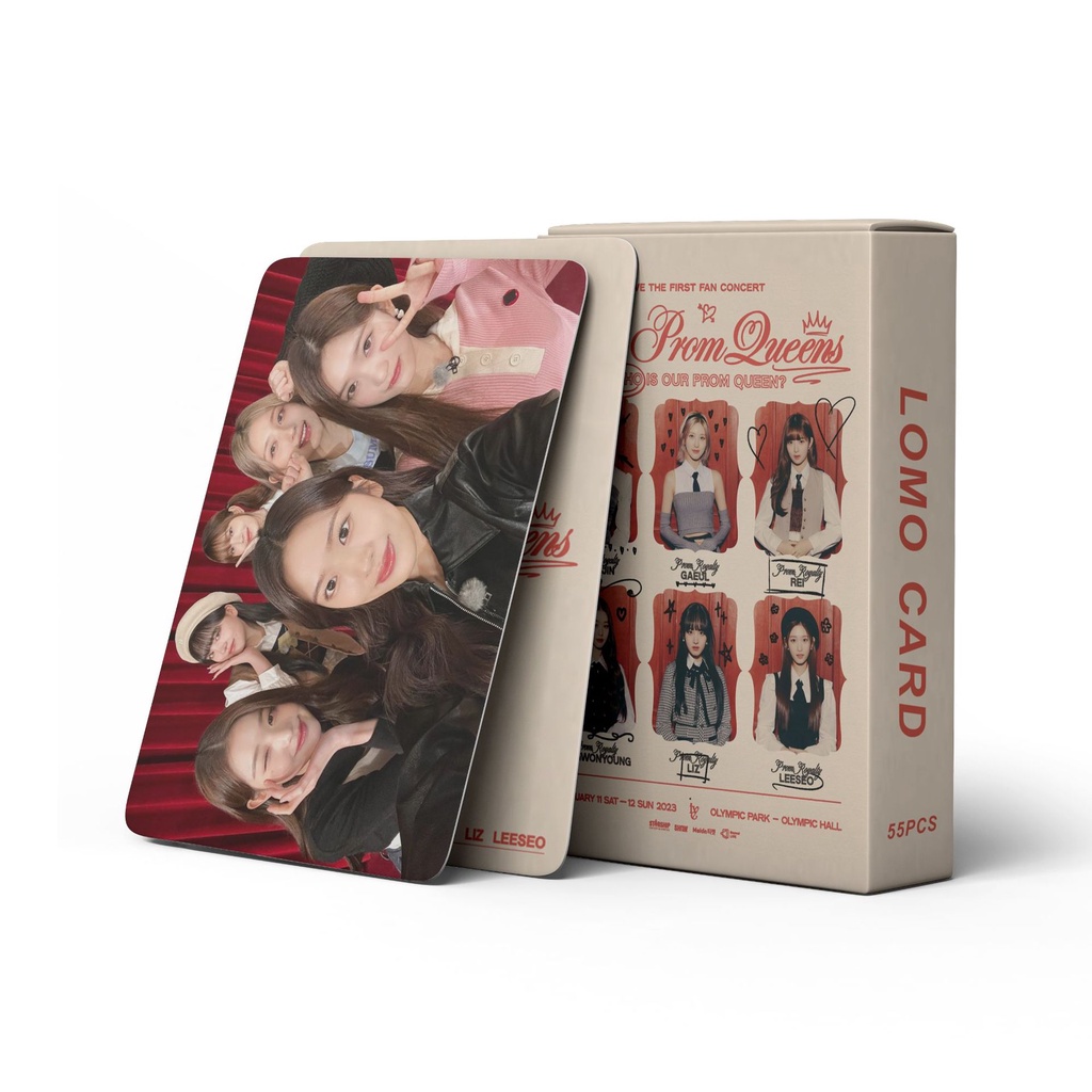 55pcs / box IVE THE 1st FAN CONCERT Photocards THE PROM QUEENS Lomo Cards Yujin Rei Liz Wonyoung Gaeul Leeseo Kpop Postcards READY STOCK