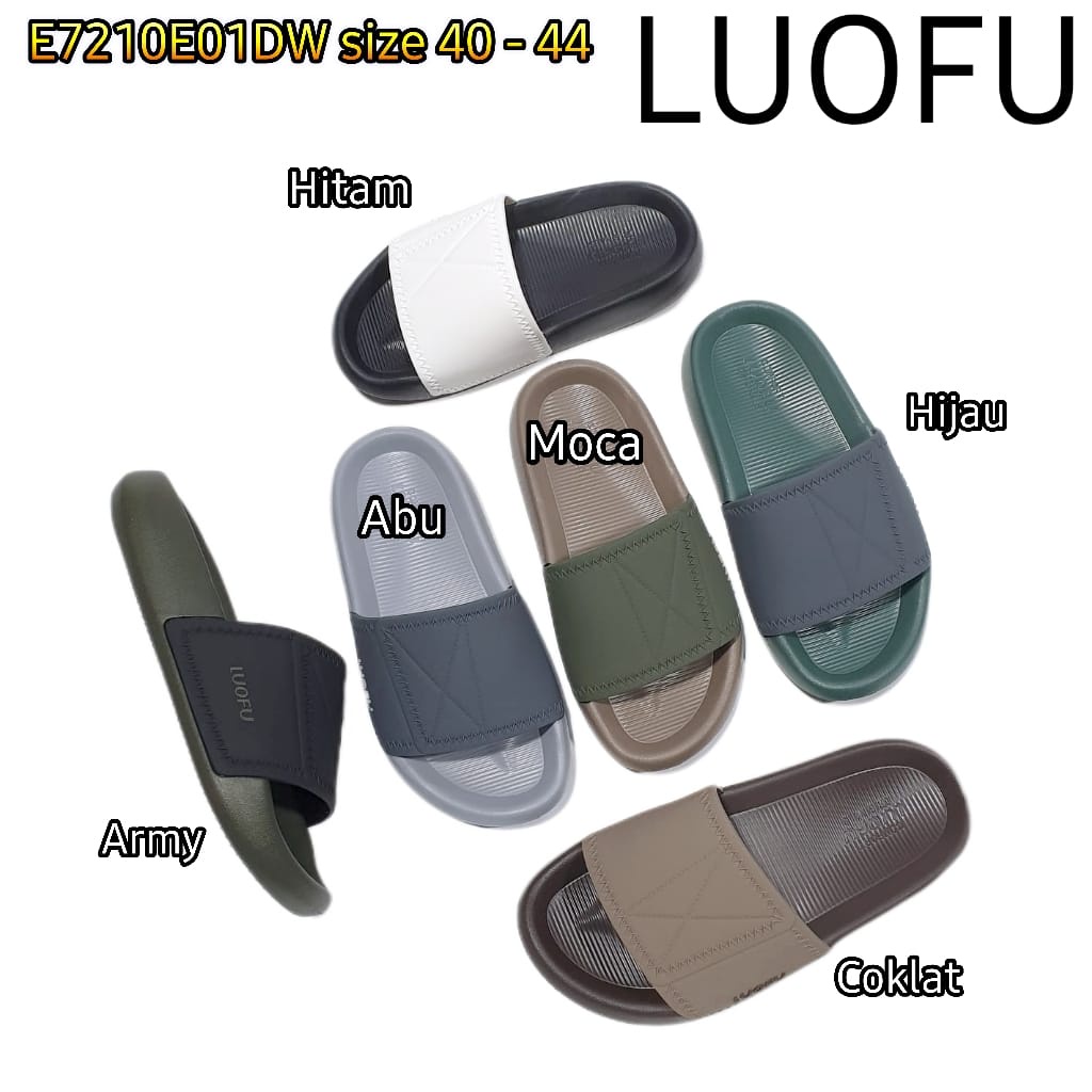 LUOFU ORIGINAL jelly sandal karet empuk murah selop pria sendal cowok import E7210E01DW