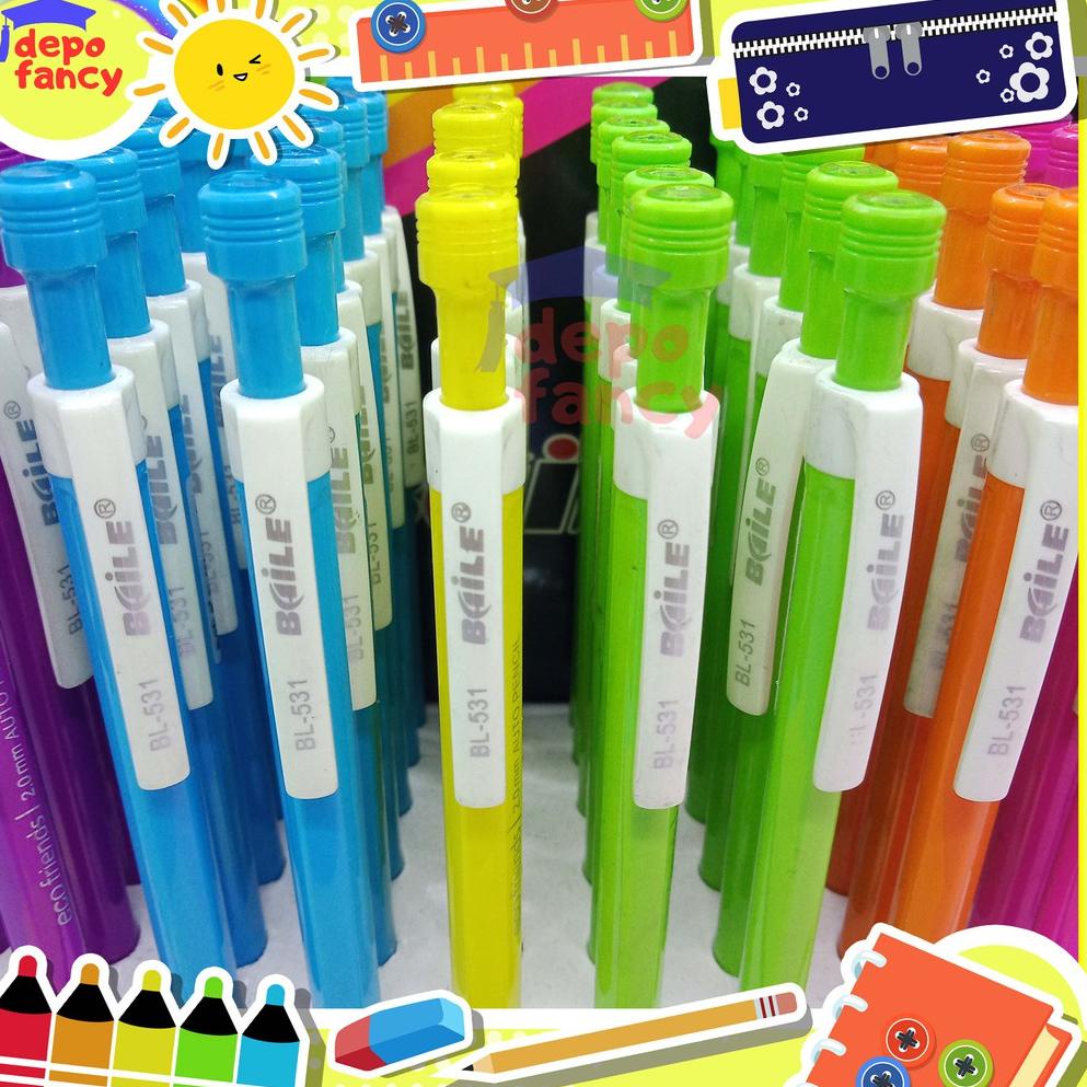

A96 [2 pcs] Pensil Isi Ulang 2.00 mm Rainbow BL-531 / Mechanic Pensil / Pensil / Pensil Cetekan (1SET@2PCS) TREND KEKINIAN ➟