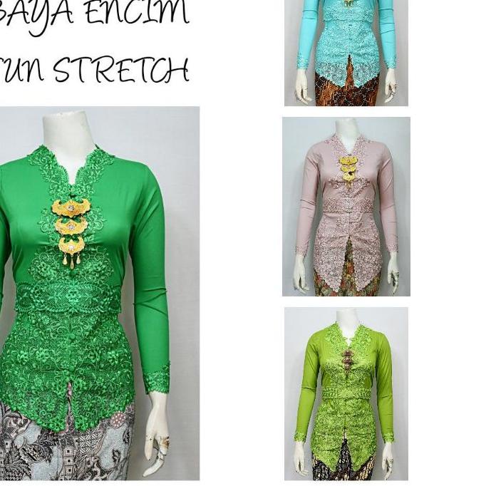➨ Indah KEBAYA ENCIM MODERN LENGAN PANJANG BORDIR SENASA KATUN STRETCH KEBAYA WISUDA KEBAYA KATUN KE
