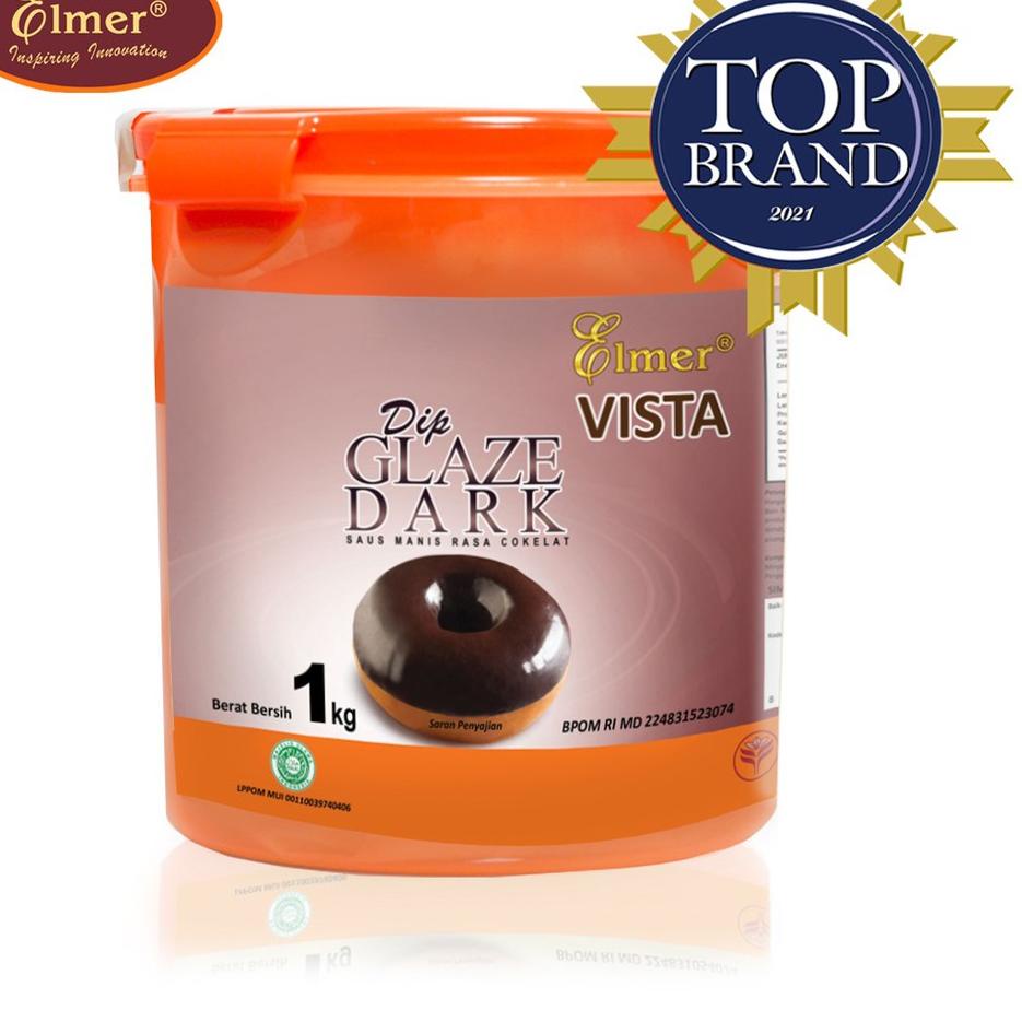 

❊ Elmer Dip Glaze Dark Vista 1 kg | Topping Donat | Selai Roti ☁