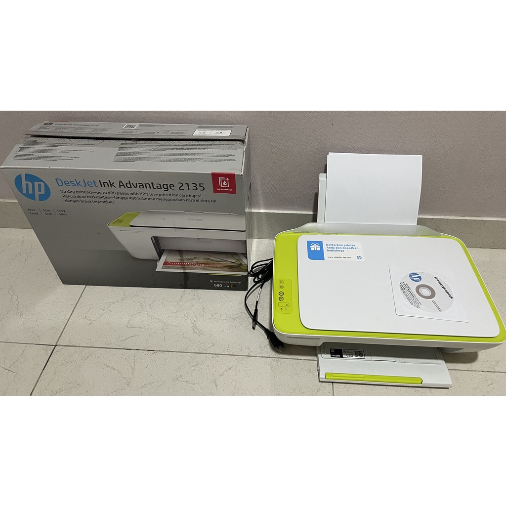 Printer Hp Deskjet 2135 Bekas (Bonus Tinta Ori Baru)