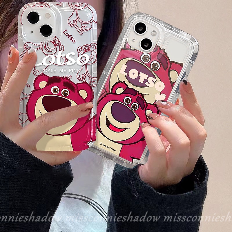 Couple Case Realme C35 C25Y C33 C25 C15 C3 C11 2020 C20 C11 2021 C12 C20A C25s C21Y Realme 5 5i 6i 5s Narzo 20 30A Kartun Lucu Strawberry Bear Manyo Bening Shockproof Airbag Cover