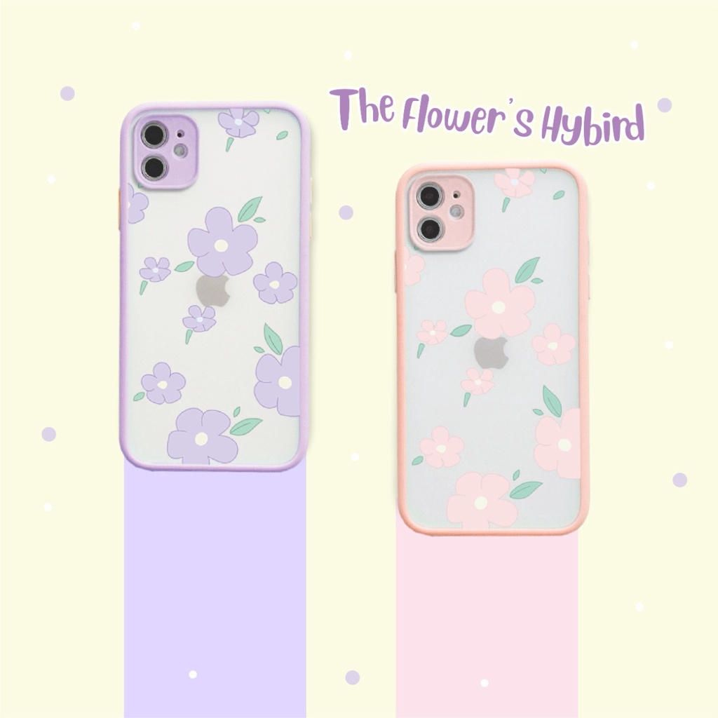 HYBRID The Flower's case iphone 6 7 SE 2020 2022 8 plus x xr xs max 11 12 pro max vivo 4G Y19 y53s y