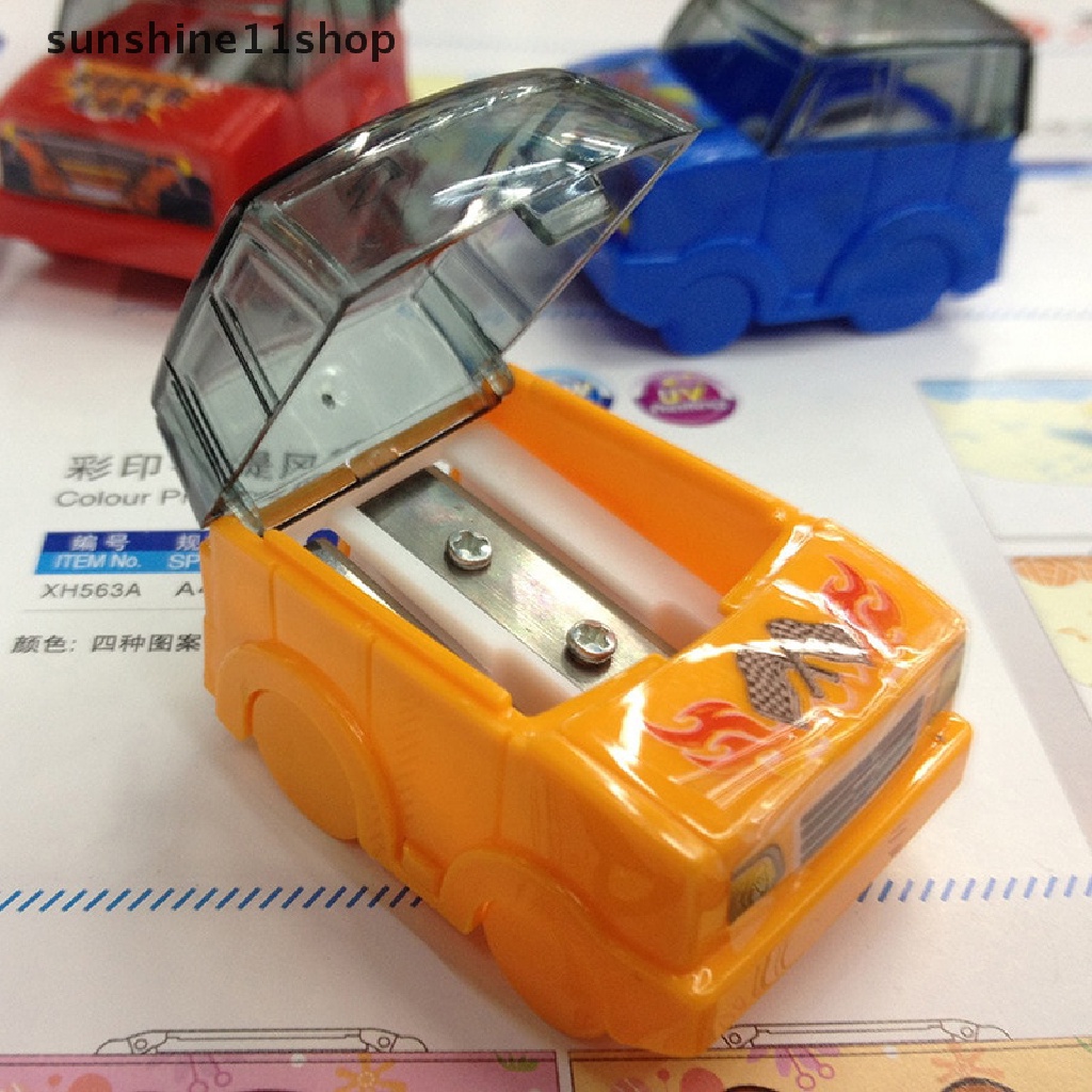 Sho Kartun Mobil Styling Pensil Sharpener Kreatif Alat Tulis Pencil Sharpener Cutter Perlengkapan Kantor Sekolah N