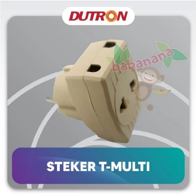 Dutron T cabang 3 kecil colokan listrik stop kontak adaptor SNI