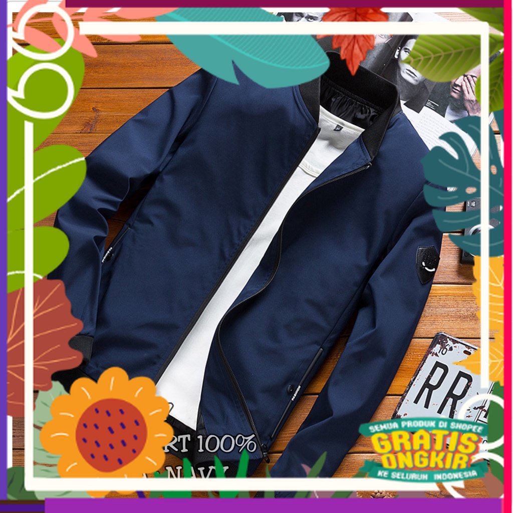 JAKET BOMBER IMPORT PRIA DAN WANITA , JAKET POLYSTER KASUAL 100% IMPORT SIZE M , L , XL , XXL / crop