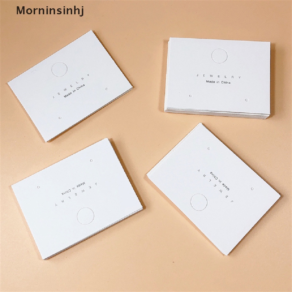 Mornin 50Pcs Kartu Anting Display Card Hang Tag Untuk DIY Penyimpanan Perhiasan Kemasan Kartu Tag id