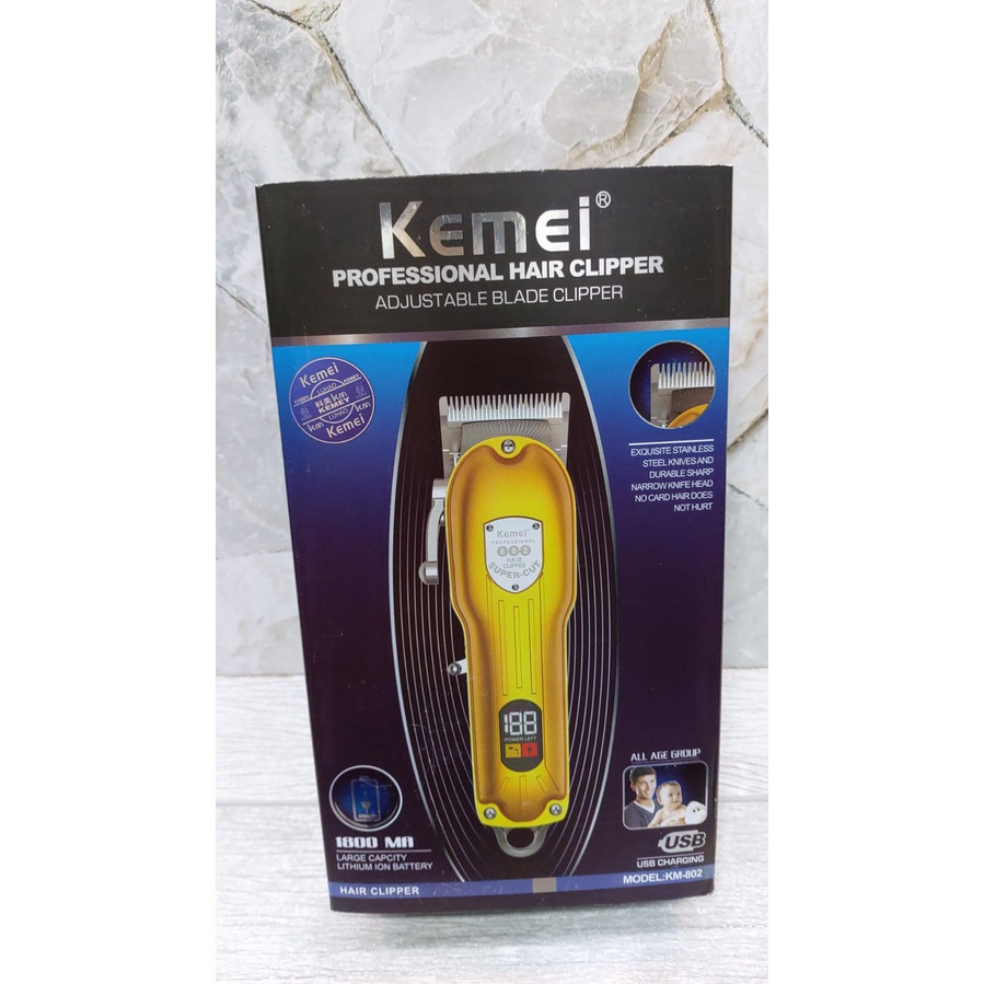 Mesin Cukur Rambut Terkini KEMEI KM 802 HAIR CLIPPER PROFESSIONAL MURAH