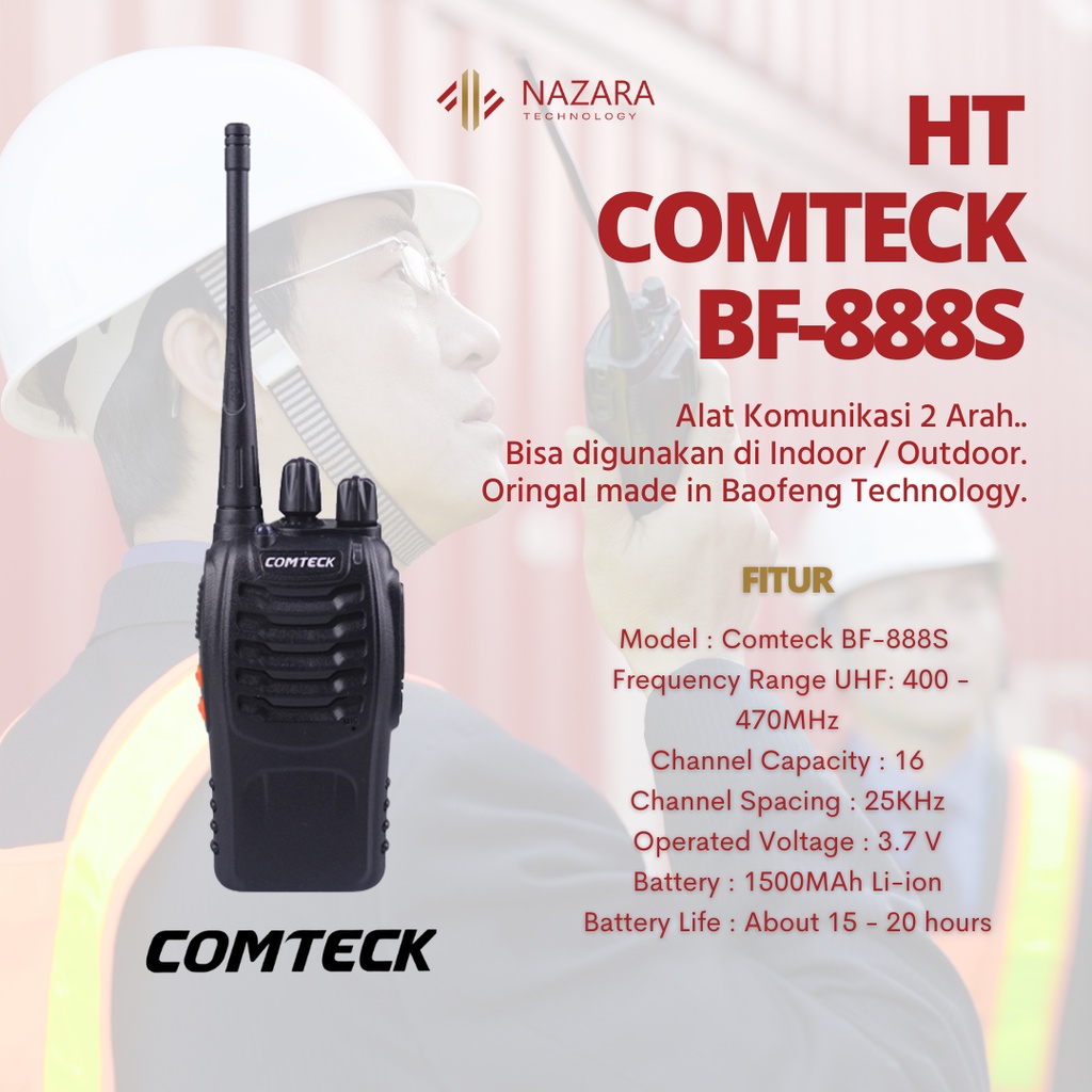 HT Walkie Talkie Comteck BF-888S