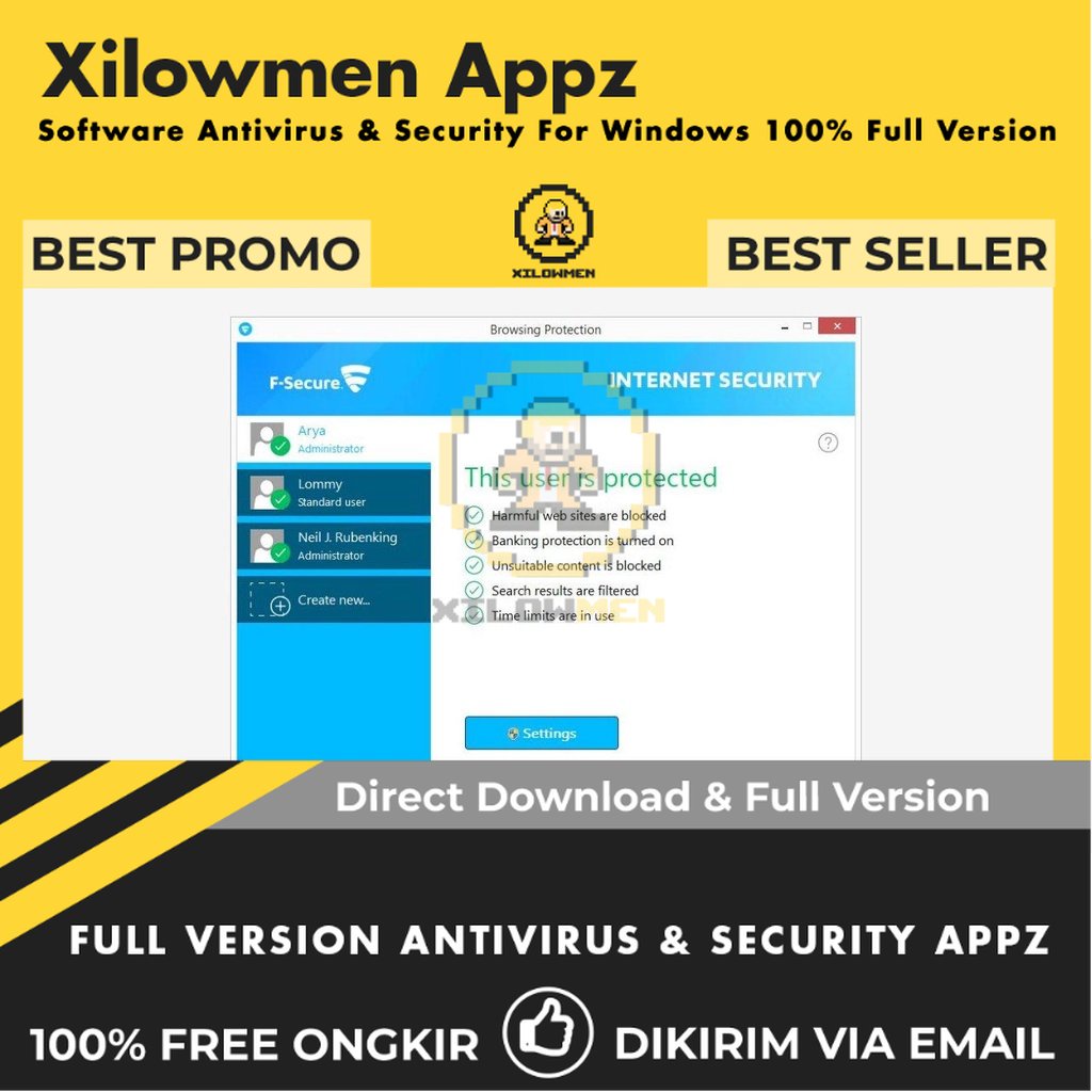 [Full Version] F-Secure Internet Security Pro Security Lifetime Win OS