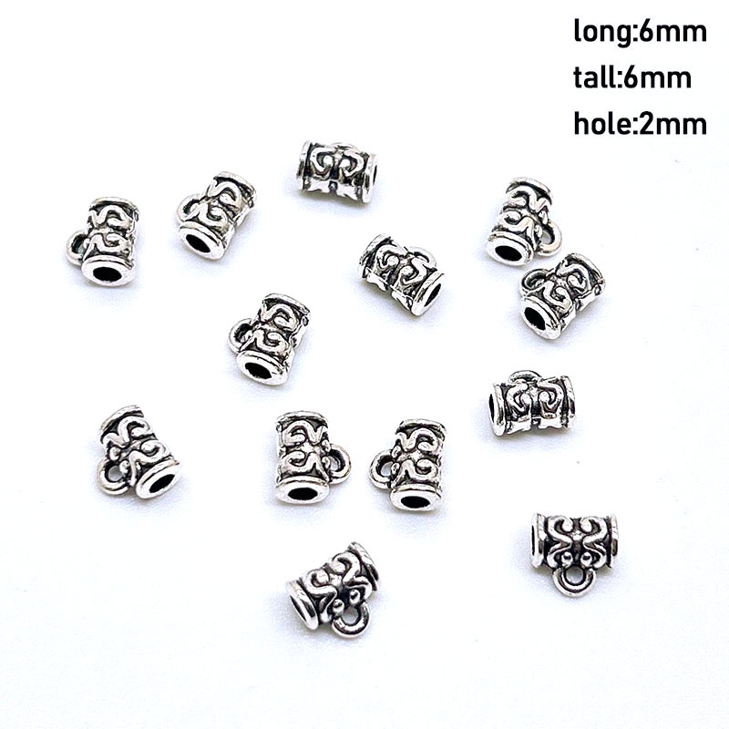 20pcs Zinc Three-way Bead DIY Manik-Manik Konektor Logam Lubang Besar Cocok Untuk Membuat Charm Gelang Kalung Liontin