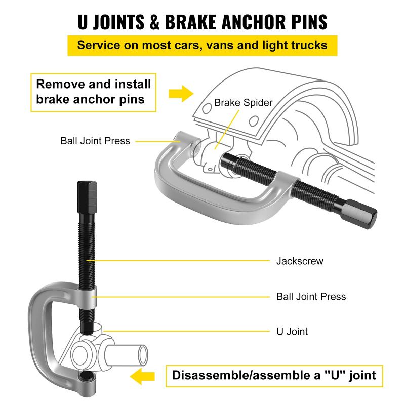 21pcs Ball Joint Press Kit Ball Joint Separator Alat Pembuka Ball Joint Alat Adaptor Untuk Garasi Bengkel Mobil