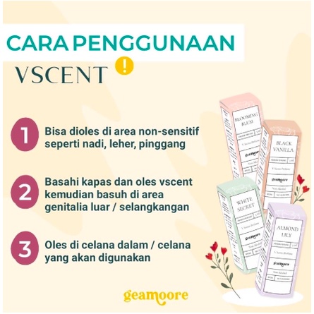 Geamoore V Scent Parfume | Vscent Perfume Geamoore 8ML | Parfum Kewanitaan Miss V (✔️BPOM)