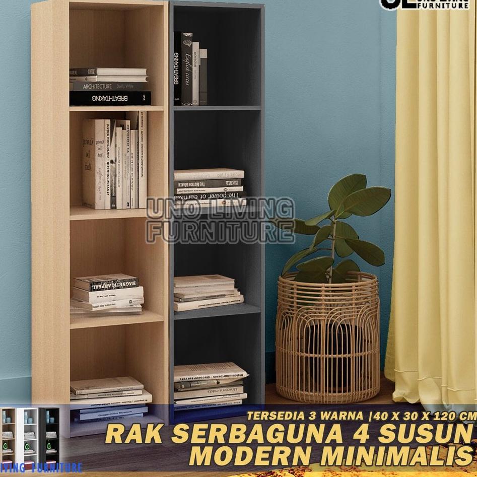 ➨ RAK BUKU SERBAGUNA 4 SUSUN LEMARI BUKU RSG 4 SUSUN RAK SERBAGUNA RAK SEPATU RAK KAYU RAK SUSUN ◄