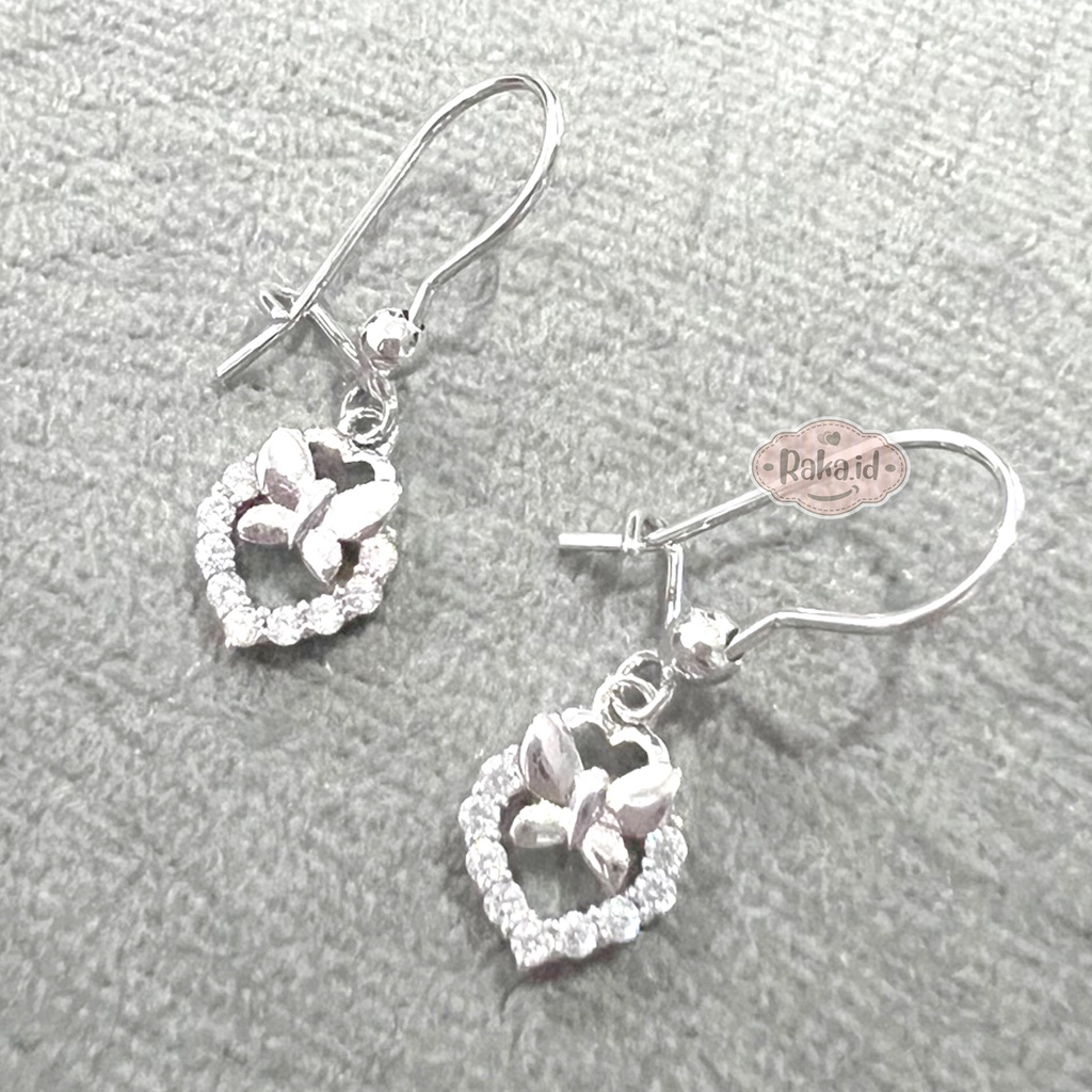 Anting Korean Style Anting Clip Kait Motif Love Kupu 1252