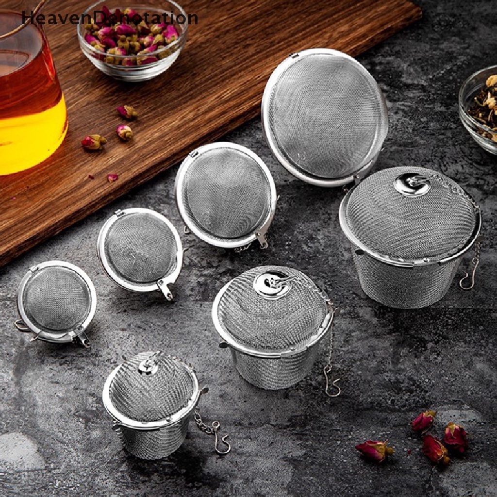 [HeavenDenotation] Stainless Steel Tea Ball Seasoning Pot Saringan Teh Tea Ball Perlengkapan Peralatan Minum Teh HDV