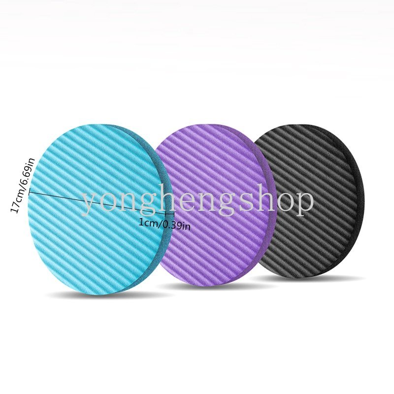 2pcs/set Round Knee Pad Yoga Mats Travel Portable Fitness Olahraga Pad Siku Pergelangan Tangan Bantalan Pelindung Non Slip TPE Mat Flat Support Pads