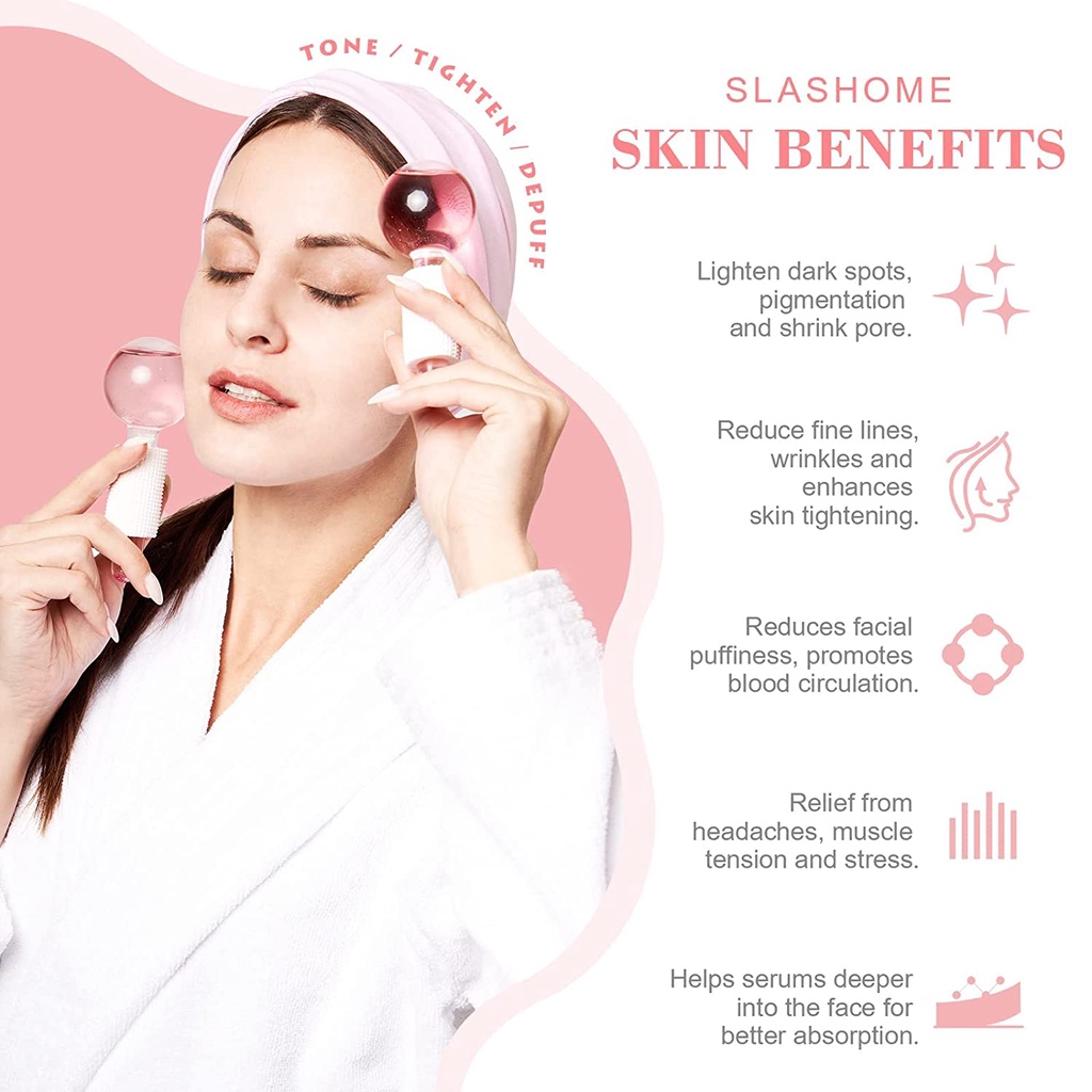 Ice Globes Roller Glitter Beauty Crystal Ball Facial Massage Tool Untuk Mengurangi Bengkak Pada Wajah Alat Pencerah Wajah