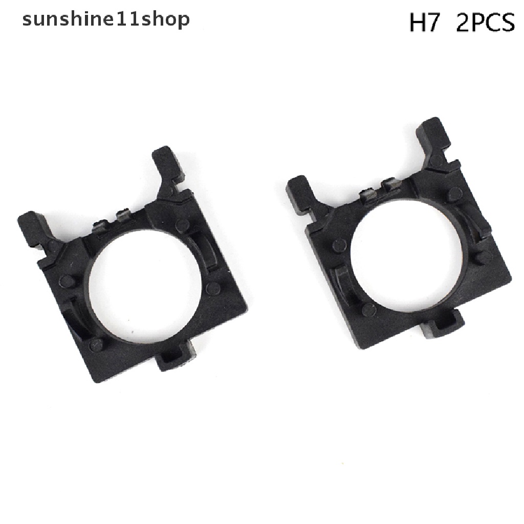 Sho 2Pcs H7 Bohlam Holder Headlight Adaptor Base Lampu LED Mobil Klip Penahan Soket Adaptor Car Base Headlight Booster Socket Connector N