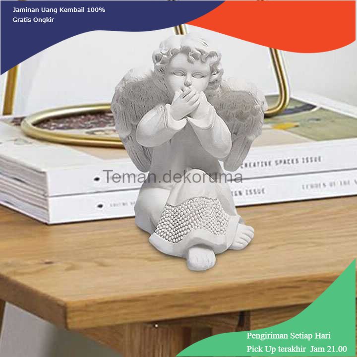 TD - DEK Lightup Patung Taman Malaikat Angel Shaped Decorative Garden Statue - LU01