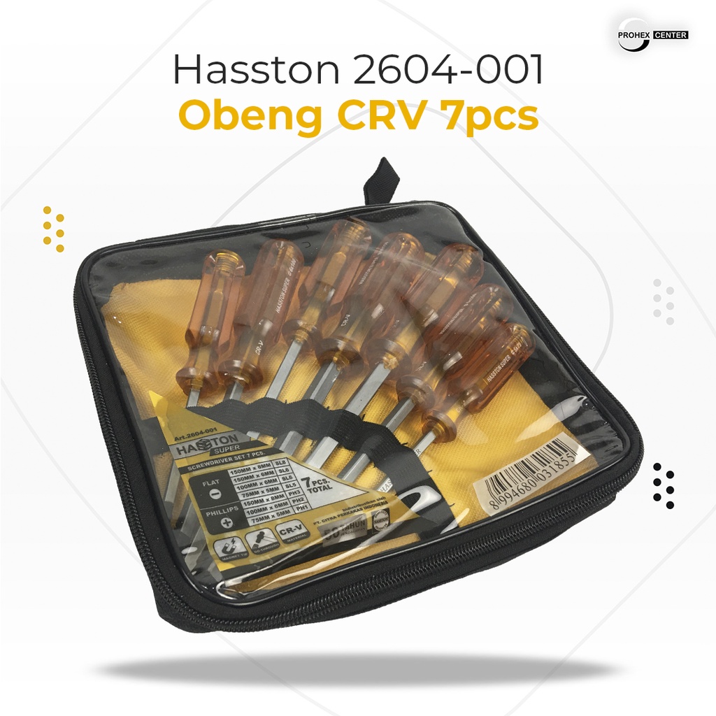 HASSTON PROHEX Obeng Set 7 Pcs CR-V (2604-001)