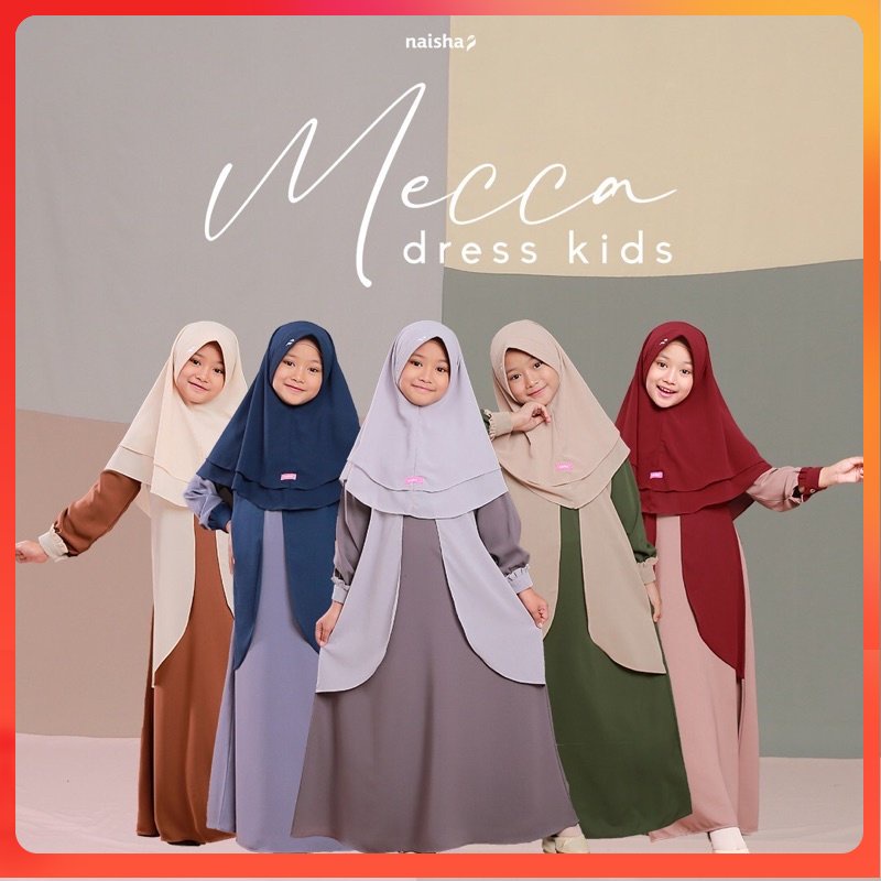 Mecca Dress Anak by Naishaofficial / Mecca Family Set / Gamis Anak / Dress Anak / Dress Kids / Sarim