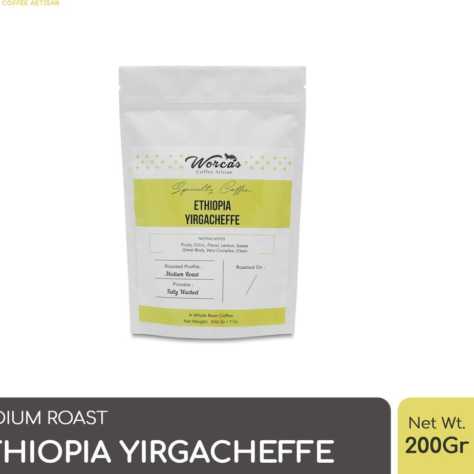 

✹ WORCAS Kopi Arabika Ethiopia Yirgacheffe 200 Gram - Medium Roast ❀
