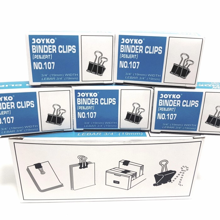 

Terlaris Cod Harga Grosir(1Dus/12Boxes)Binder Clip Jepitan Kertas Joyko No.107