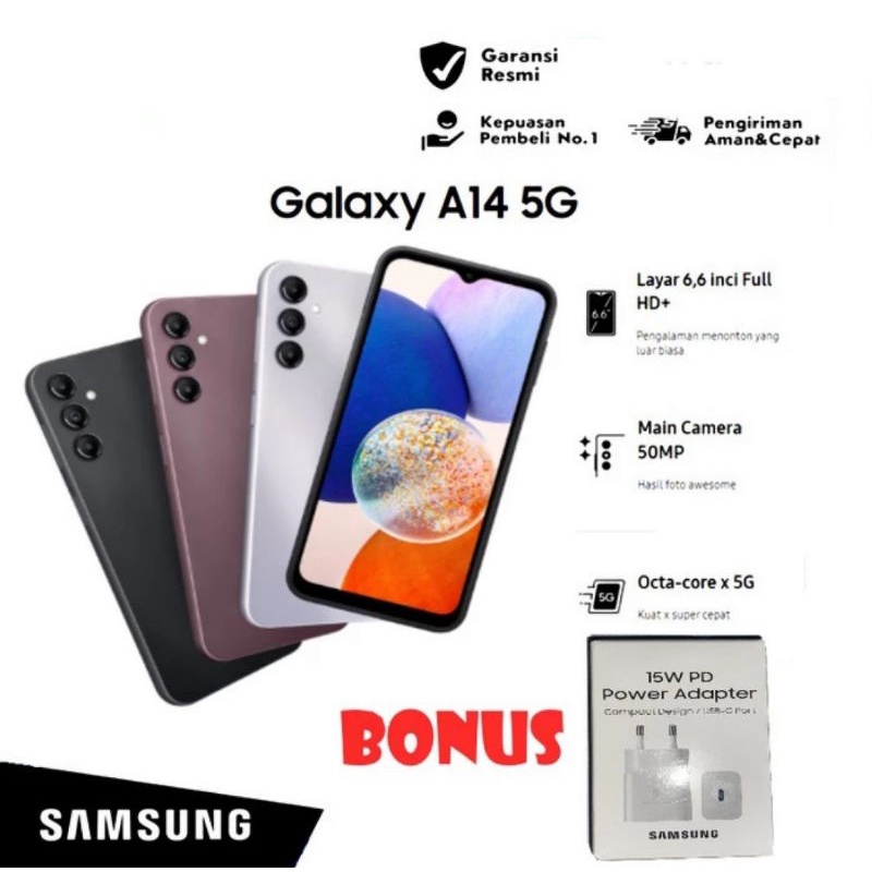 Samsung Galaxy A14 5G 6/128 Garansi Resmi