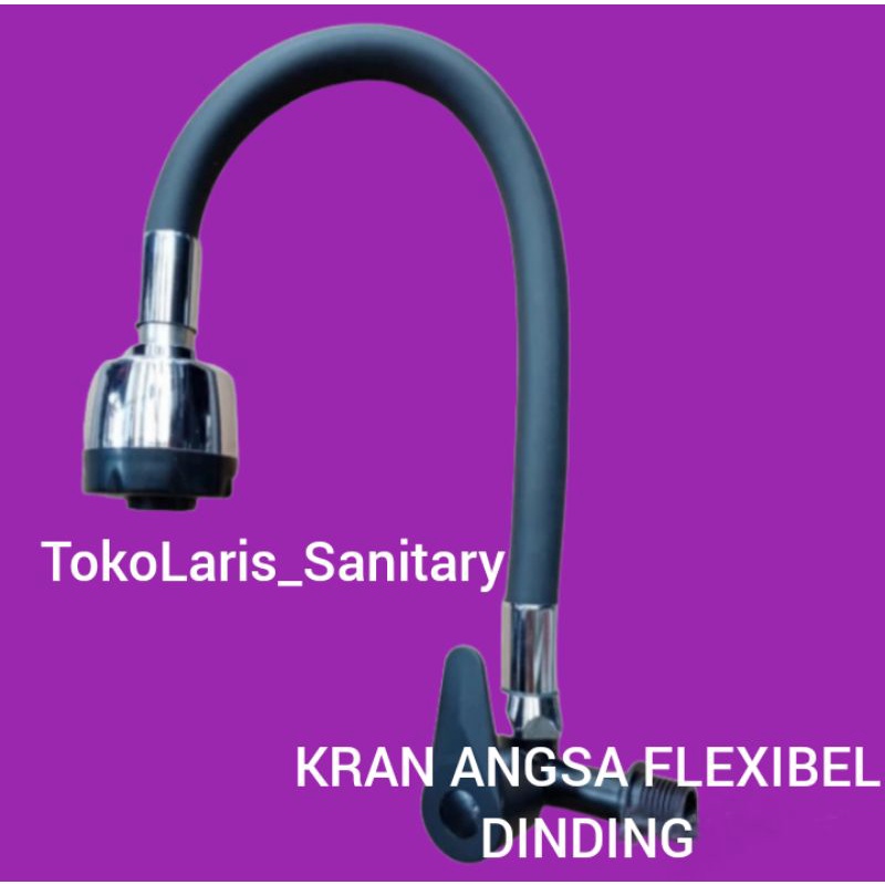 KRAN ANGSA FLEXIBEL WARNA HITAM/KRAN CUCI PIRING/KRAN DAPUR