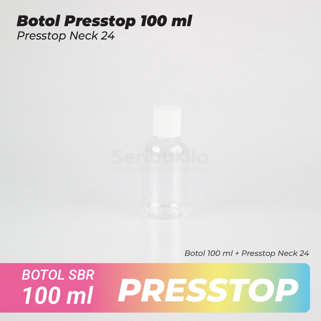 Botol Presstop SBR 100ml/Botol PET 100ml Presstop/Disctop