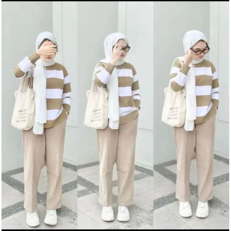 ALIKA OVERSIZE SWEATER STIP PREMIUM