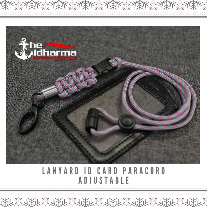 

Lanyard Lanyard Id Card Paracord Kulit Adjustable Buckle