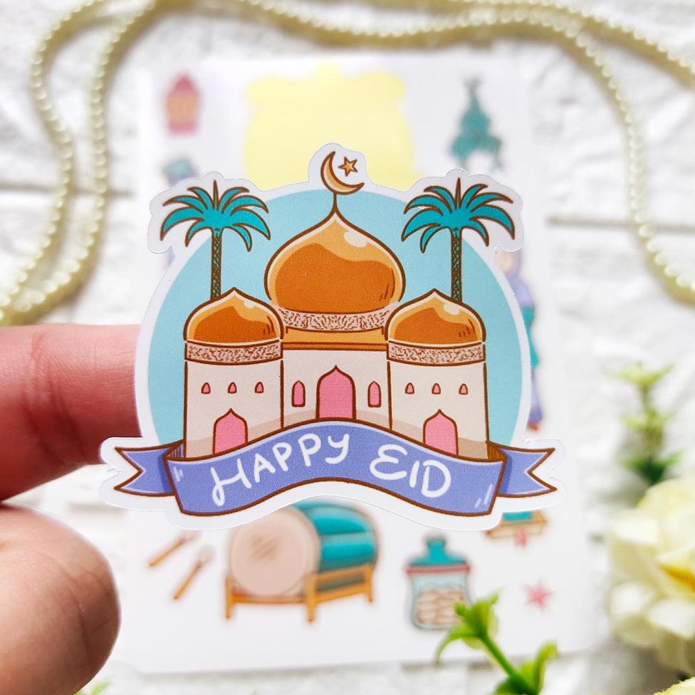 

G88 STICKER / STIKER LUCU CUTE MEMPERCANTIK PAKET LEBARAN EID MUBARAK IDUL FITRI HAMPERS [ READY STOK ] BIG SALE ㊐