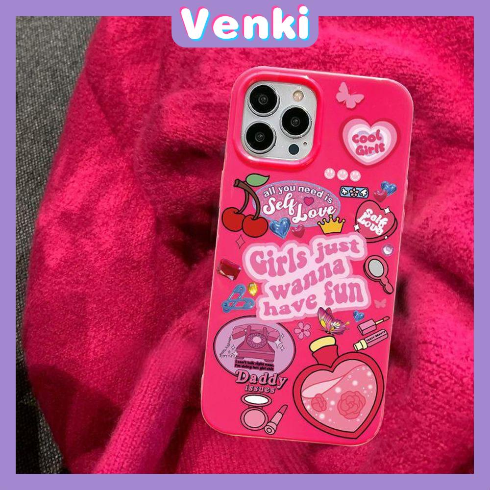 iPhone Case Soft TPU Glossy Pink Candy Case Perfume Cherry Camera Protection Shockproof For iPhone 14 13 12 11 Pro Max 7 8 Plus X XR