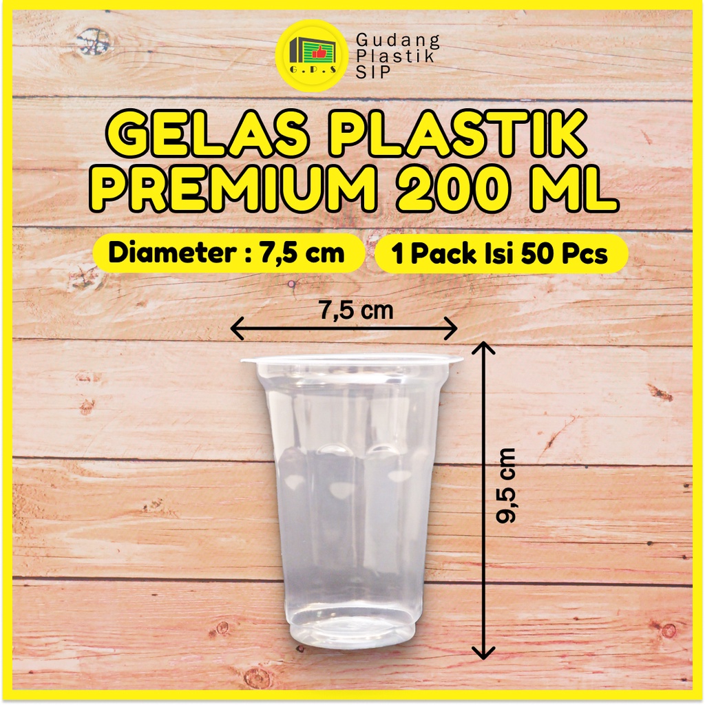 BISA COD Gelas Plastik Cup PREMIUM Aqua Kopi 200ml isi 10 pack