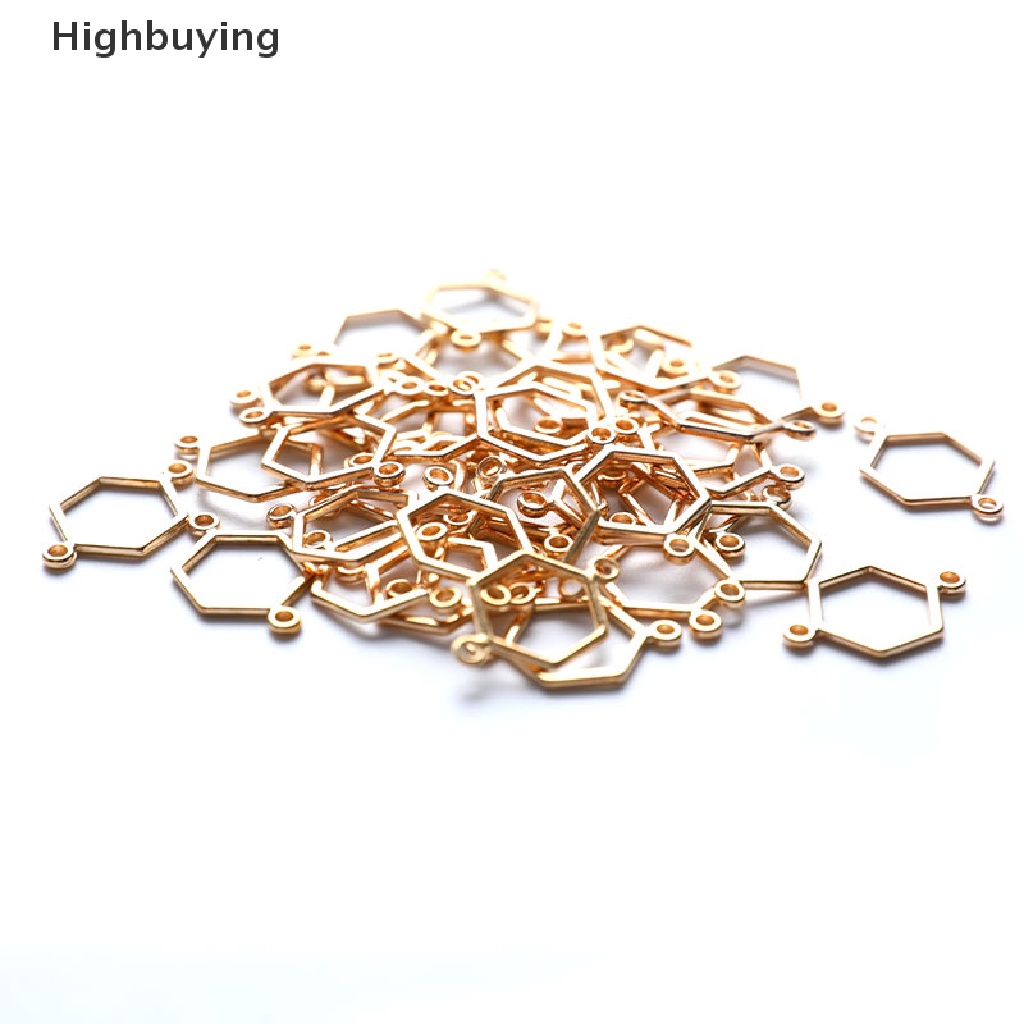 Hbid 40pcs Konektor Sarang Lebah Emas Ch Untuk Membuat Perhiasan Temuan Perhiasan DIY Glory