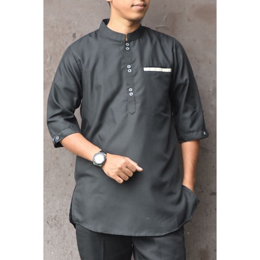 Baju Koko Kurta Dewasa tangan 3/4