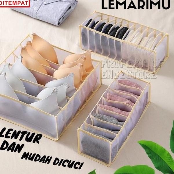 ♖ Tempat Kotak Box Penyimpanan Baju Pakaian Bayi Serbaguna Rak Celana Dalam CD Dan Bra Daleman EN200